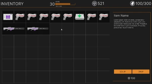 Code the grid based inventory system