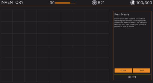 Design a grid style inventory window with UI Toolkit